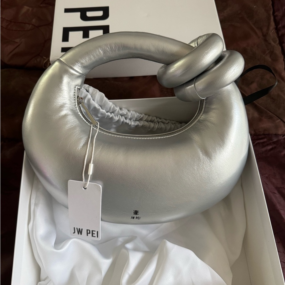 JW PEI Silver Sculptural Shoulder Bag